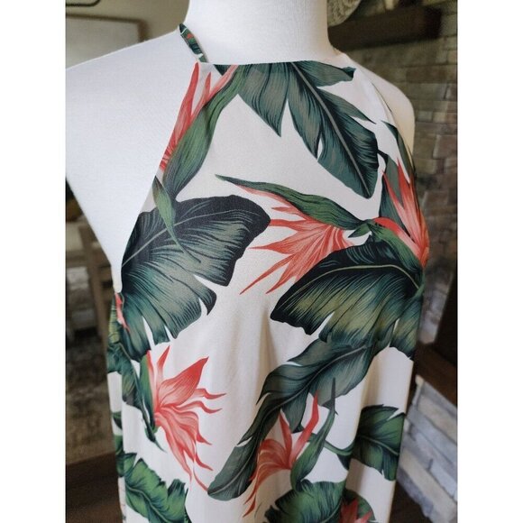 Show Me Your Mumu Paradise Found Gomez Tropical‎ Mini Shift Halter Dress Small - Picture 5 of 8
